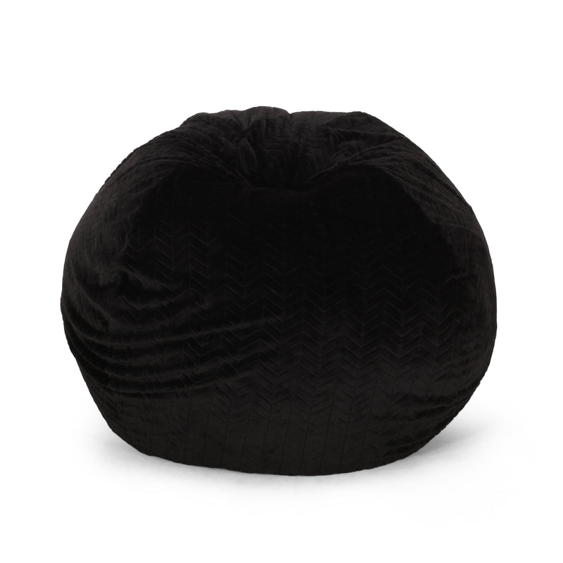 Modern Glam 5 Foot Short Faux Fur Bean Bag - NH499313