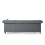 Chesterfield Tufted 3 Seater Sofa with Nailhead Trim - NH559413