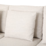 Contemporary Fabric 3 Seater Sofa with Accent Pillows - NH249413