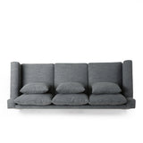 Contemporary Fabric 3 Seater Sofa with Accent Pillows - NH249413