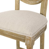 French Country Wooden Barstools with Upholstered Seating (Set of 2) - NH545313