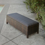 Brown Wicker Storage Ottoman - NH334722