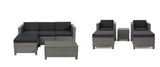 Outdoor 10 Piece Wicker Sofa Collection w/ Water Resistant Cushions - NH364003