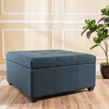 Square Tufted Fabric Storage Ottoman Coffee Table - NH637992