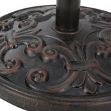 Outdoor Bronze Resin and Black Steel Unbrella Base - NH183003