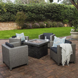 4-Seater Outdoor Fire Pit Chat Set - NH093003