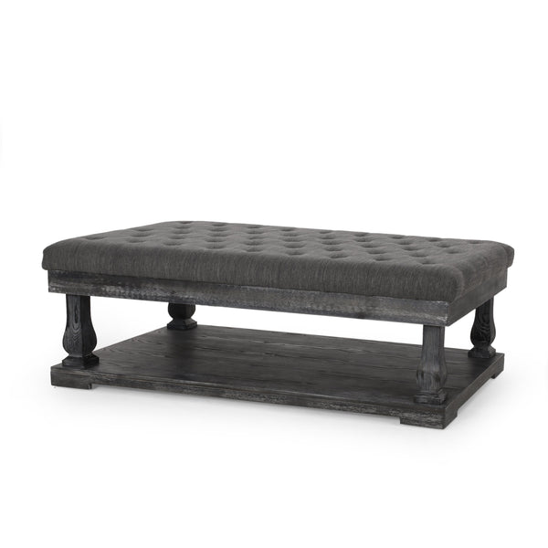 Contemporary Fabric Rectangular Ottoman - NH400313