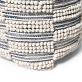 Contemporary Handcrafted Fabric Cube Pouf - NH773513