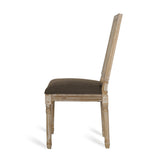 French Country Wood and Cane Upholstered Dining Chair, Set of 4 - NH494513