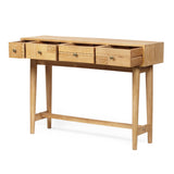 Boho Handcrafted 4 Drawer Console Table, Natural - NH033413