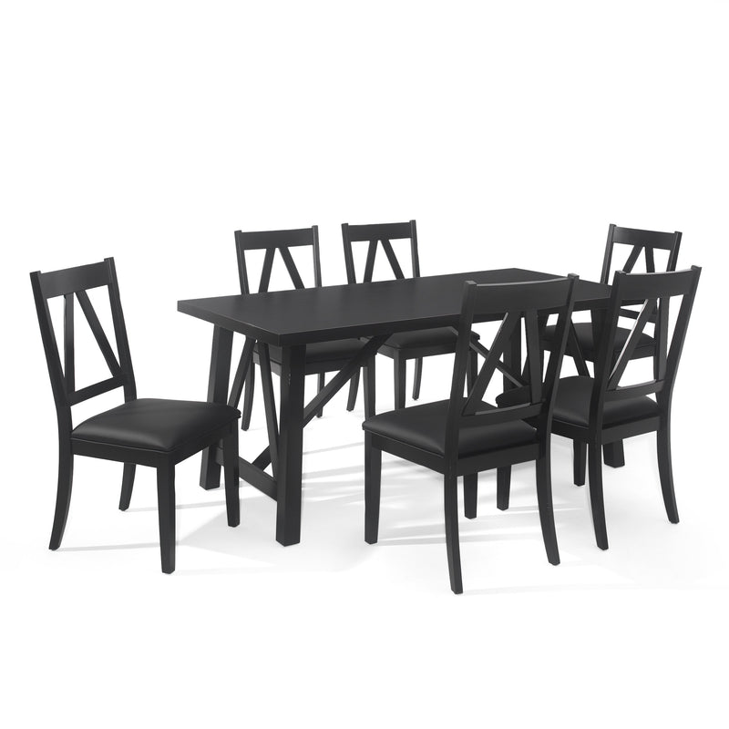 Farmhouse Wood 7 Piece Dining Set - NH696413