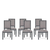 French Country Wood Upholstered Dining Chair (Set of 6) - NH955513