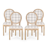 French Country Fabric Dining Chairs - NH419413