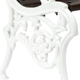 Outdoor Handcrafted Mango Wood Chair, Set of 2, Rustic Brown and White - NH571513