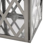 Cecil Outdoor 14" Modern Stainless Steel Lantern