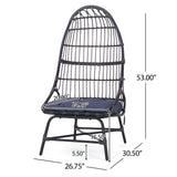 Cortina Outdoor Wicker Basket Chair with Cushion