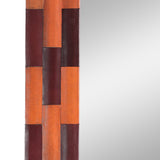 Handcrafted Boho Leather Square Wall Mirror - NH090413