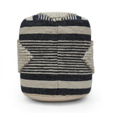 Boho Handcrafted Fabric Cylinder Pouf - NH672513