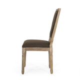 French Country Wood Upholstered Dining Chair, Set of 4 - NH355513