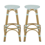 Dohney Outdoor French Aluminum 29.5 Inch Barstools, Set of 2