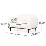 Sandee Contemporary Upholstered Loveseat