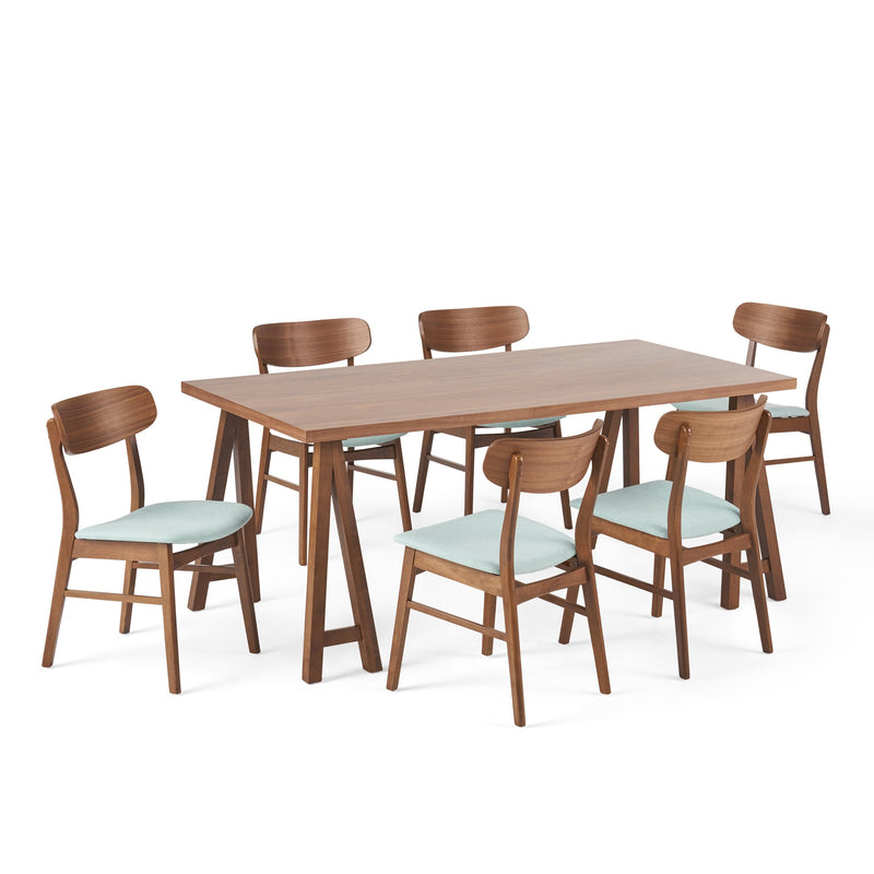 Mid-Century Modern 7 Piece Dining Set with A-Frame Table - NH043313