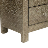 Handcrafted Boho 3 Drawer Nightstand - NH709313