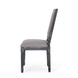 French Country Wood Upholstered Dining Chair, Set of 4 - NH355513