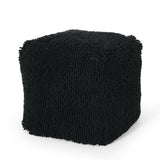 Modern Microfiber Chenille Cube Pouf - NH701413