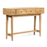 Boho Handcrafted 4 Drawer Console Table, Natural - NH033413