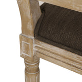 French Country Wood and Cane Upholstered Dining Chair, Set of 4 - NH494513