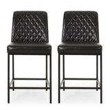 Contemporary Diamond Stitch Counter Stools, Set of 2 - NH724413