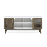 Mid-Century Modern 4 Door TV Stand with Storage - NH946313