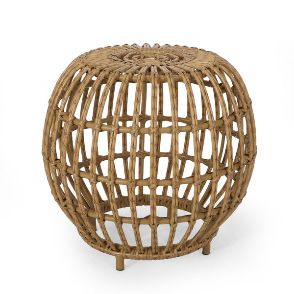 Outdoor Boho Wicker Side Table - NH995313