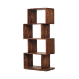 Handcrafted Boho 4 Shelf Acacia Wood Etagere Bookcase - NH745313