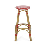 Dohney Outdoor French Aluminum 29.5 Inch Barstools, Set of 2