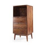 Handcrafted Mid-Century Modern Mango Wood 3 Drawer Chest - NH040413