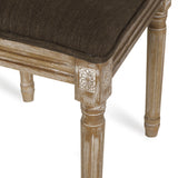 French Country Wood and Cane Upholstered Dining Chair, Set of 4 - NH494513