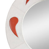 Handcrafted Boho Leather Round Wall Mirror - NH390413