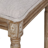 French Country Wood and Cane Upholstered Dining Chair, Set of 4 - NH494513