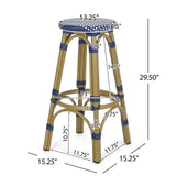 Dohney Outdoor French Aluminum 29.5 Inch Barstools, Set of 2