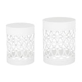Pellerin Outdoor Metal Side Tables, Set of 2
