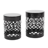 Pellerin Outdoor Metal Side Tables, Set of 2