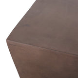 Pecor Outdoor Lightweight Concrete Side Table, Brown