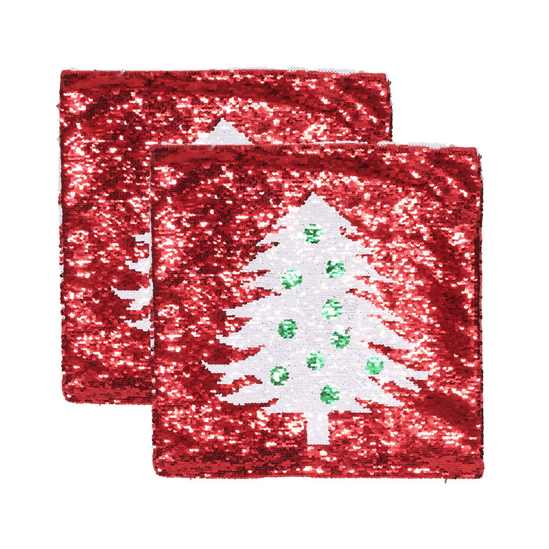 Glam Sequin Christmas Throw Pillow Cover - NH587313
