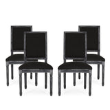 French Country Wood Upholstered Dining Chair, Set of 4 - NH355513