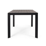 Bellomy Outdoor Aluminum Dining Table, Black