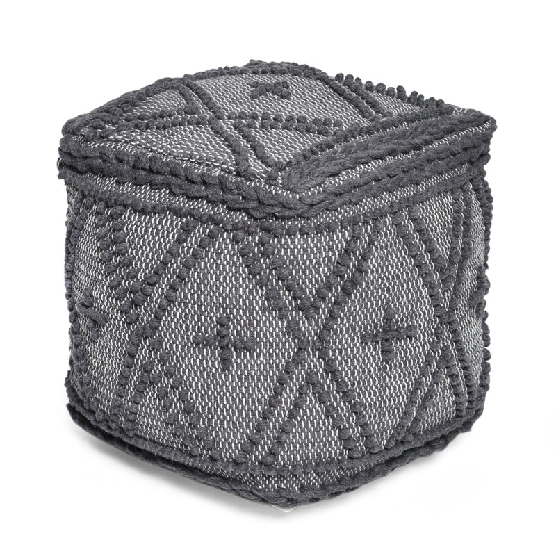 Boho Handcrafted Fabric Pouf - NH763513