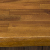 Farmhouse Teak Finish Acacia Wood Desk with Black X-Frame Legs - NH076692