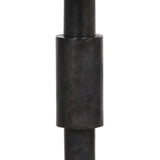 Modern Industrial Handcrafted Mango Wood Pedestal Dining Table, Natural and Raw Charcoal - NH685513